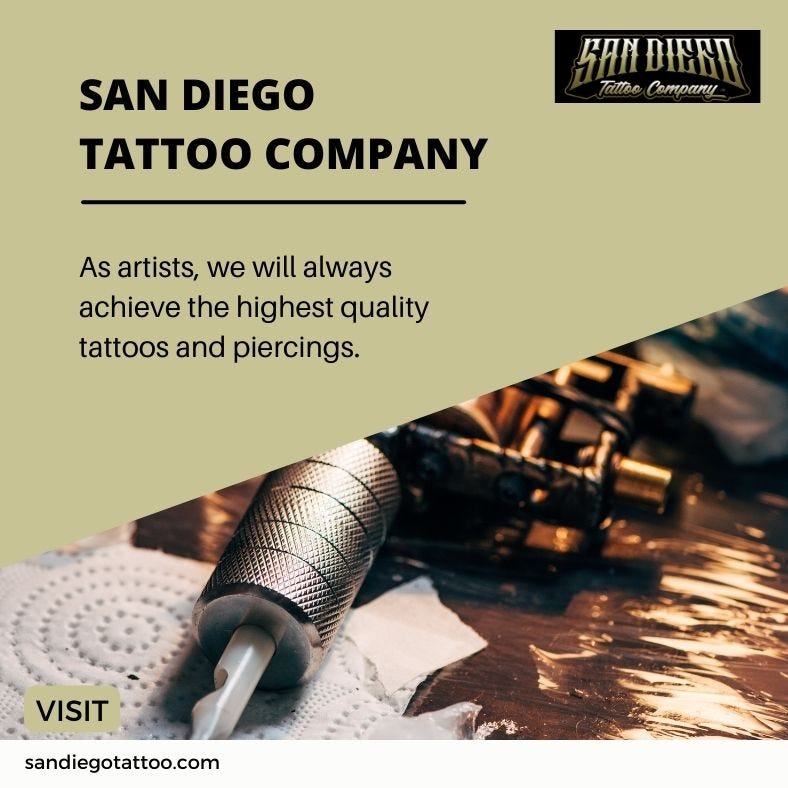 Tattoo Design — Sandiego, California by San Diego Tattoo Company Jul, 2023 Medium