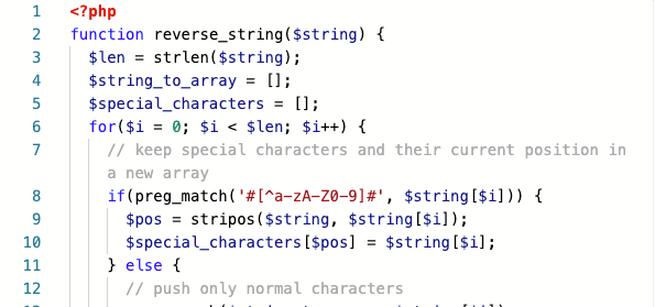 Reverse a string without affecting the position of any special ...