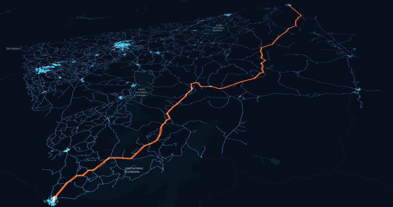 Finding Shortest Distance Between Points On Map Using OSMNX Package ... image.