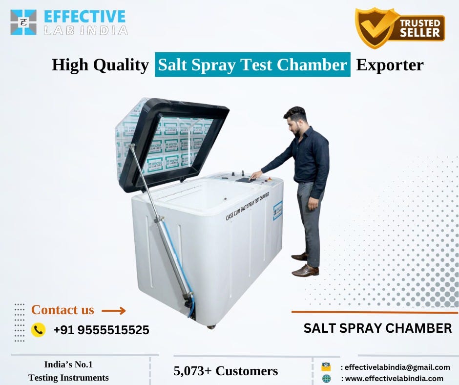 How to Test Salt Spray Test Chamber? by Effective Lab India Dec