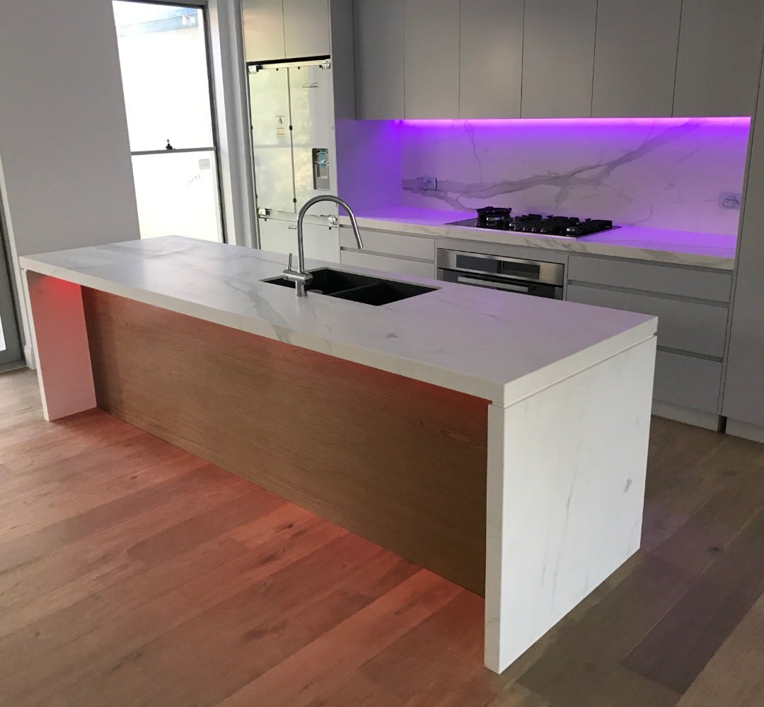 Stone overlay benchtops Adelaide Uniqstonesa Medium