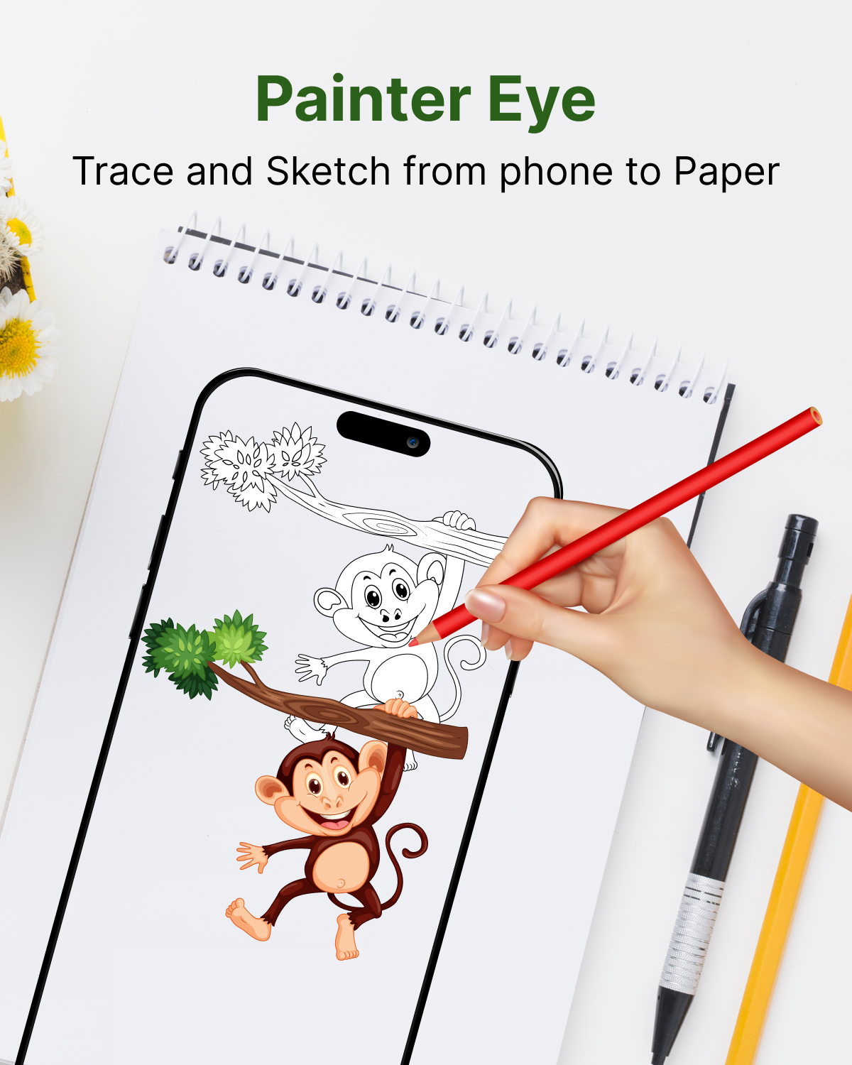 How to trace a picture on your phone without it moving android by