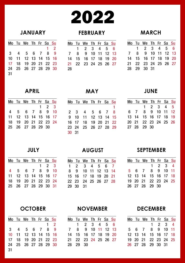 Download Printable 2024 Year Calendar With 12 Months | by Calendar ...