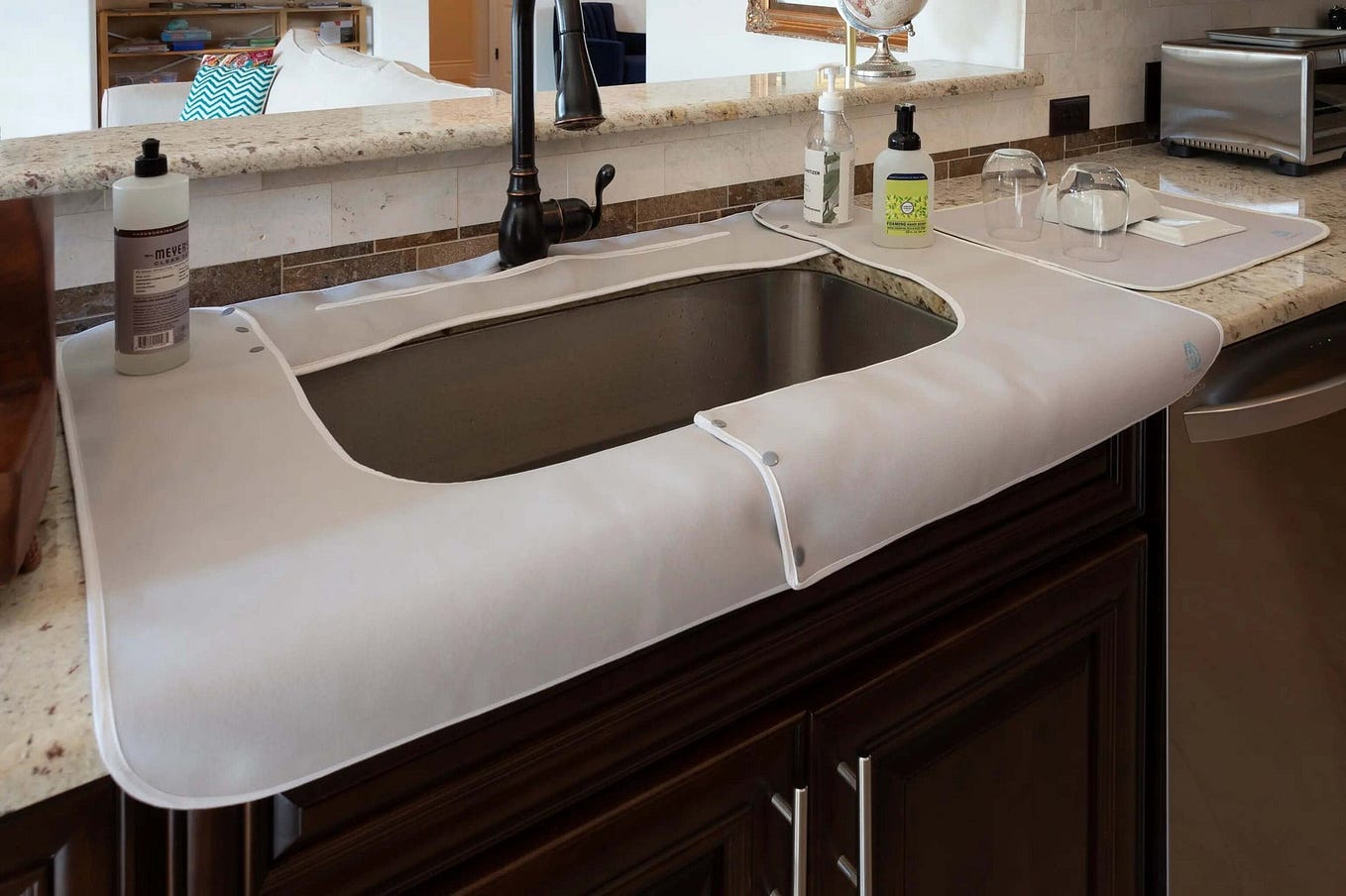Countertop Protector Mat. Enhance Your Sink Area with a… | by Microfiber  Sink Splash Guard Mat | Sink Cover | Medium