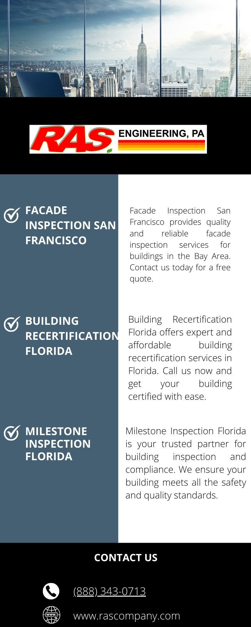 Facade Inspection San Francisco RAS Engineering, PA Medium