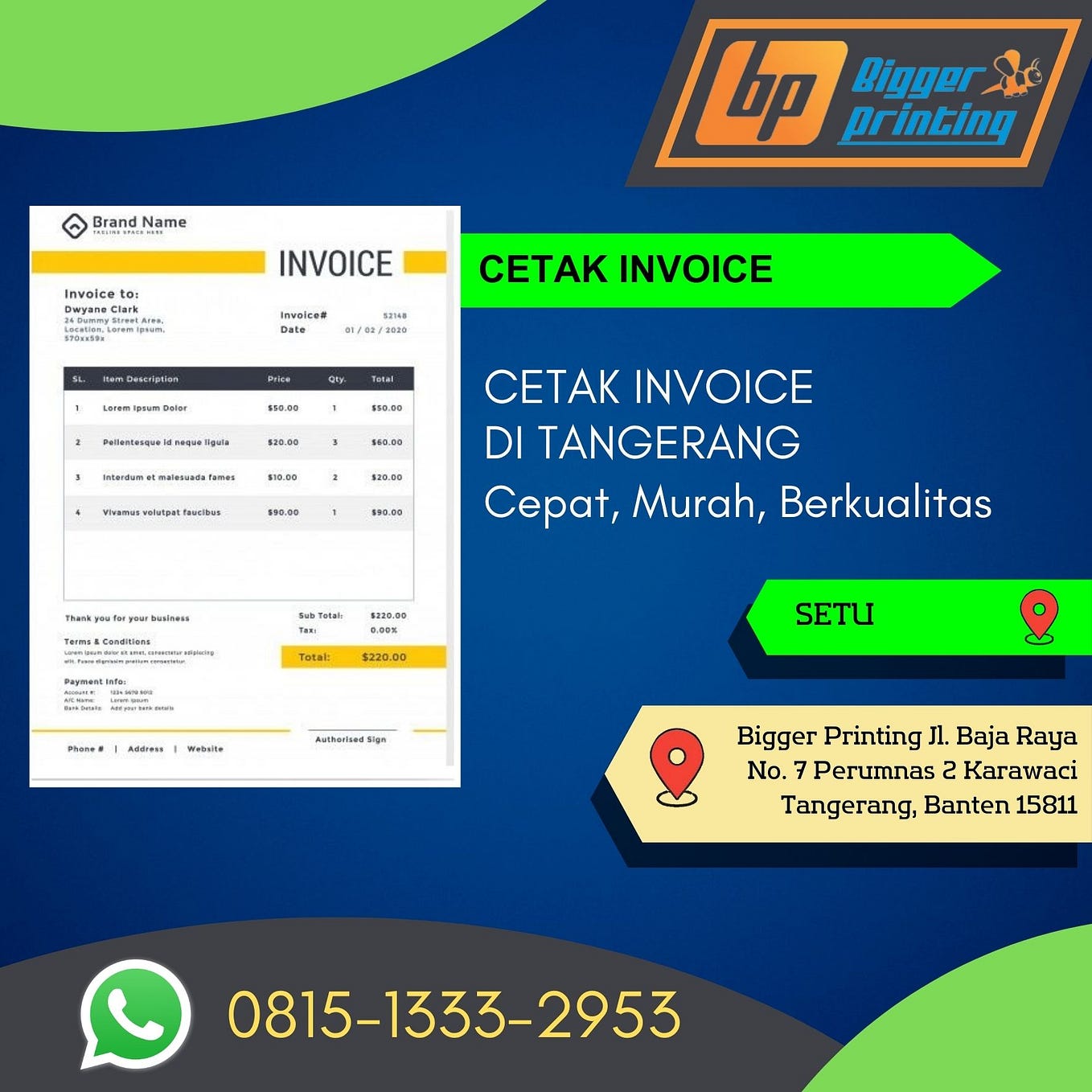 BEST QUALITY, Wa.Call. 0815–1333–2953, Cetak Nota di Kelapa Dua Kab
