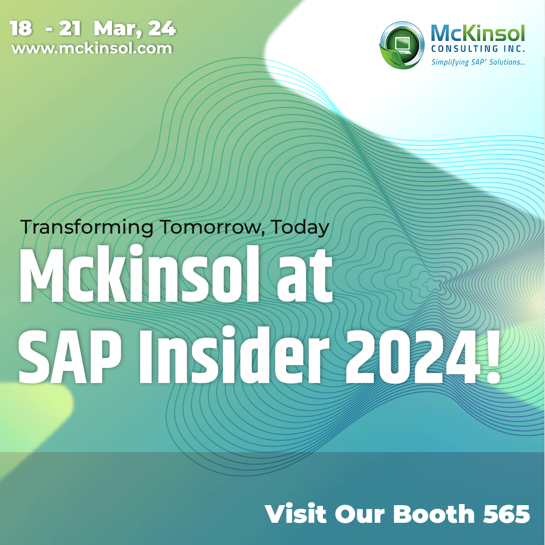 McKinsol SAP Insider 2024 Mark your calendar! by McKinsol Mar