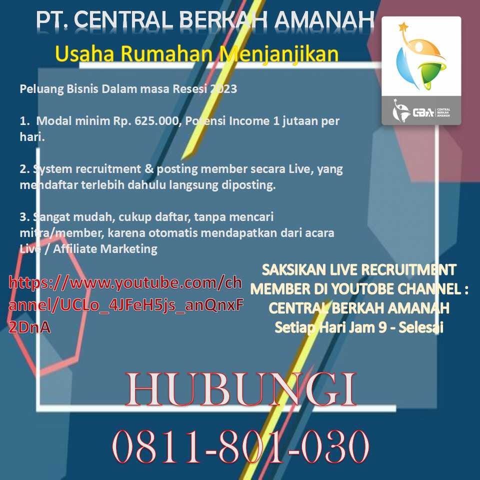 TONTON LIVE YOUTUBENYA! CALL/WA 0811–801–030 CENTRAL BERKAH AMANAH ...