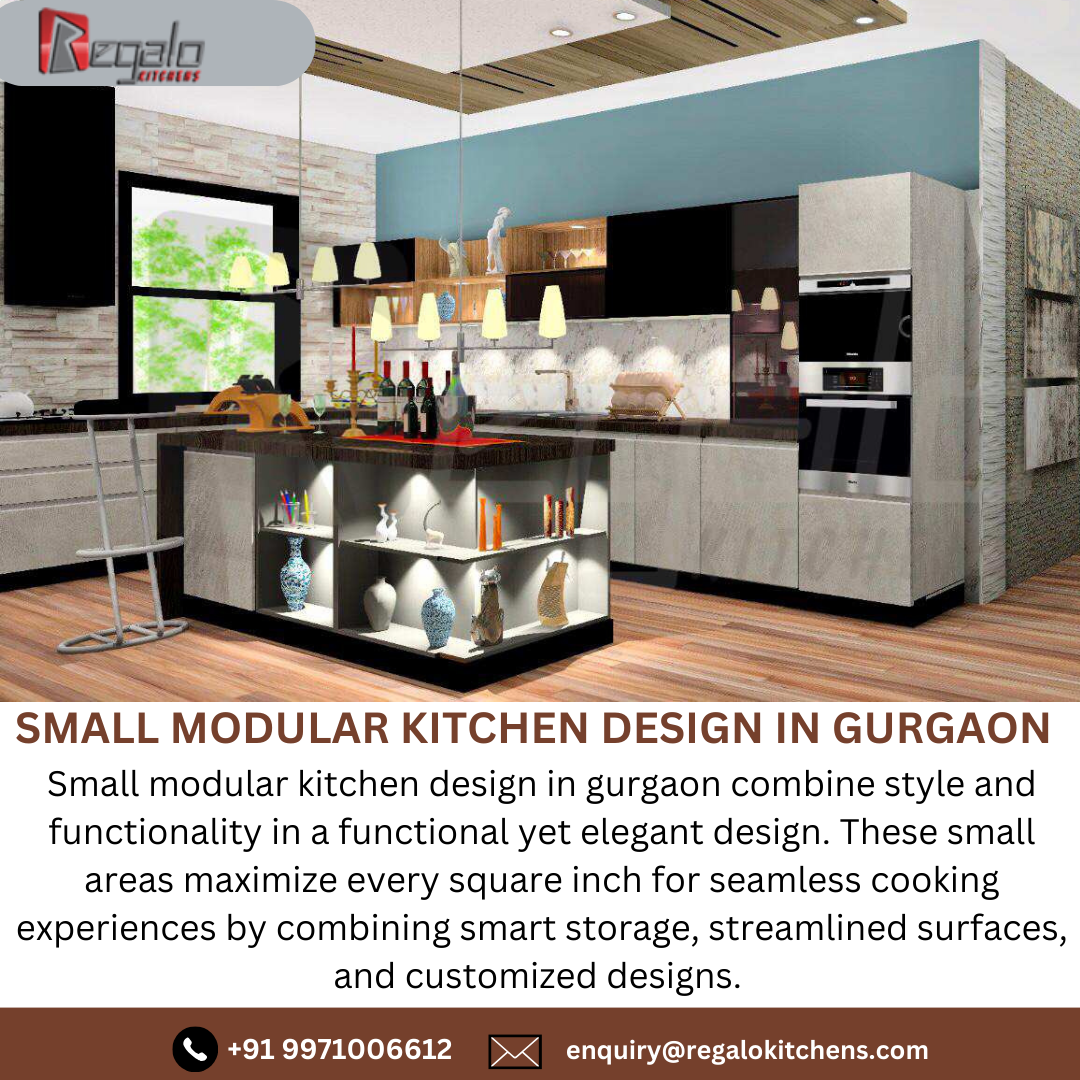 Small Modular Kitchen Design in Gurgaon - Regalo kitchens - Medium
