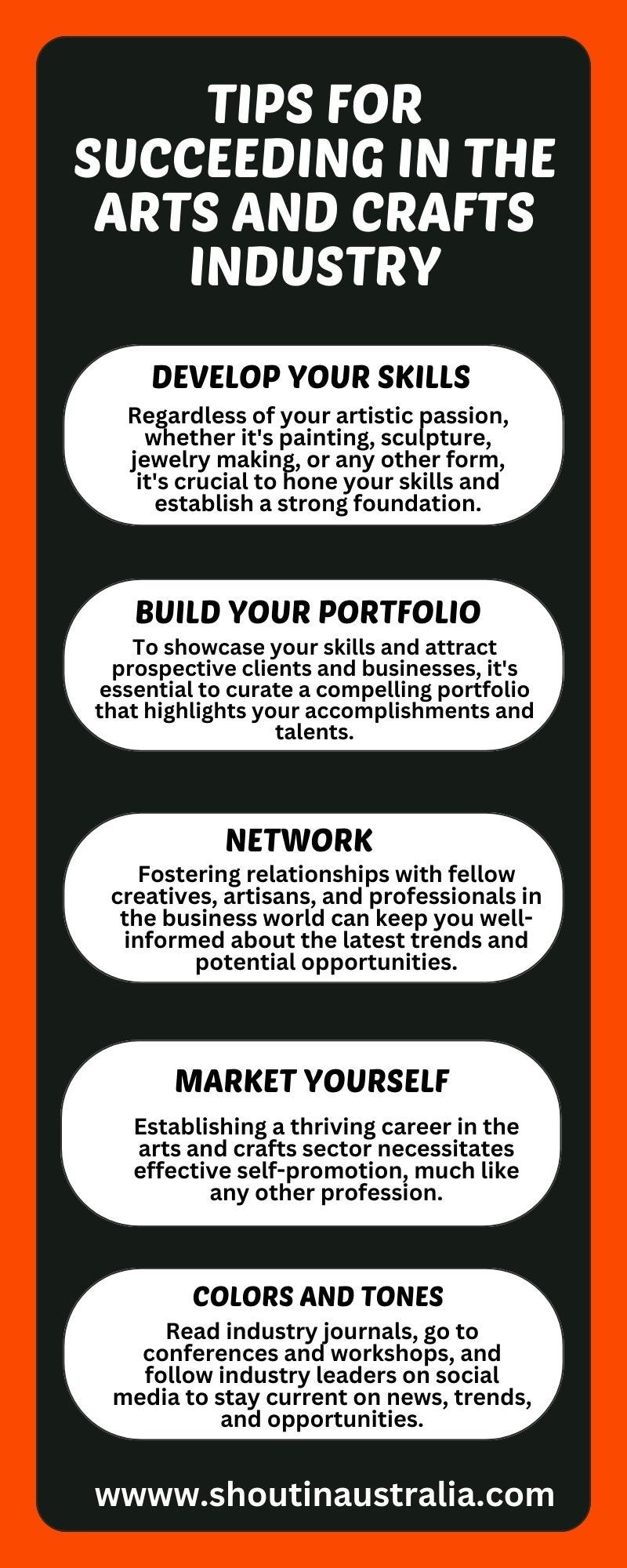 10 Tips for Succeeding in the Arts and Crafts Industry Shout N