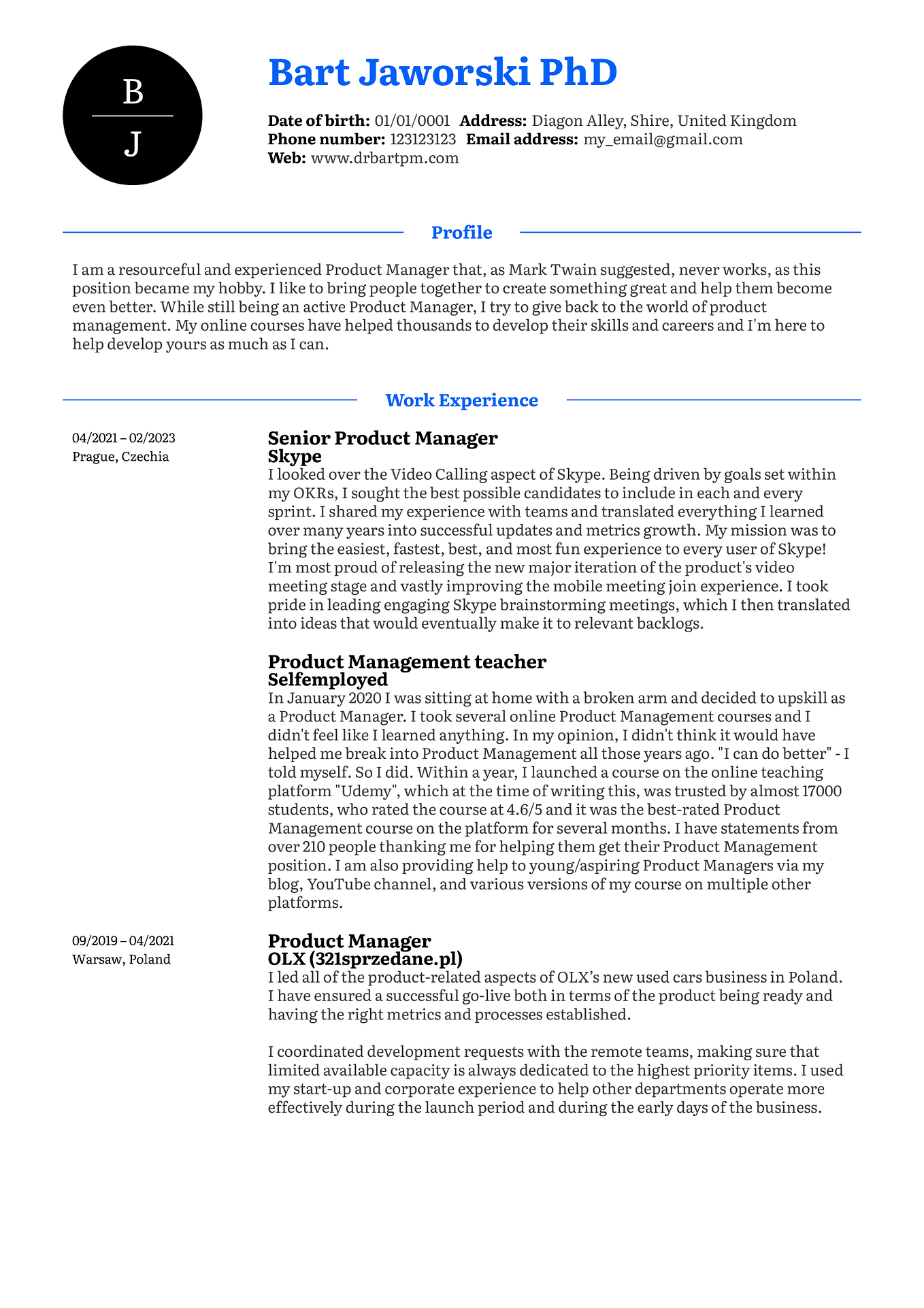 Product Managers Don’t Really Need Resumes. — 2025 by Dr Bart