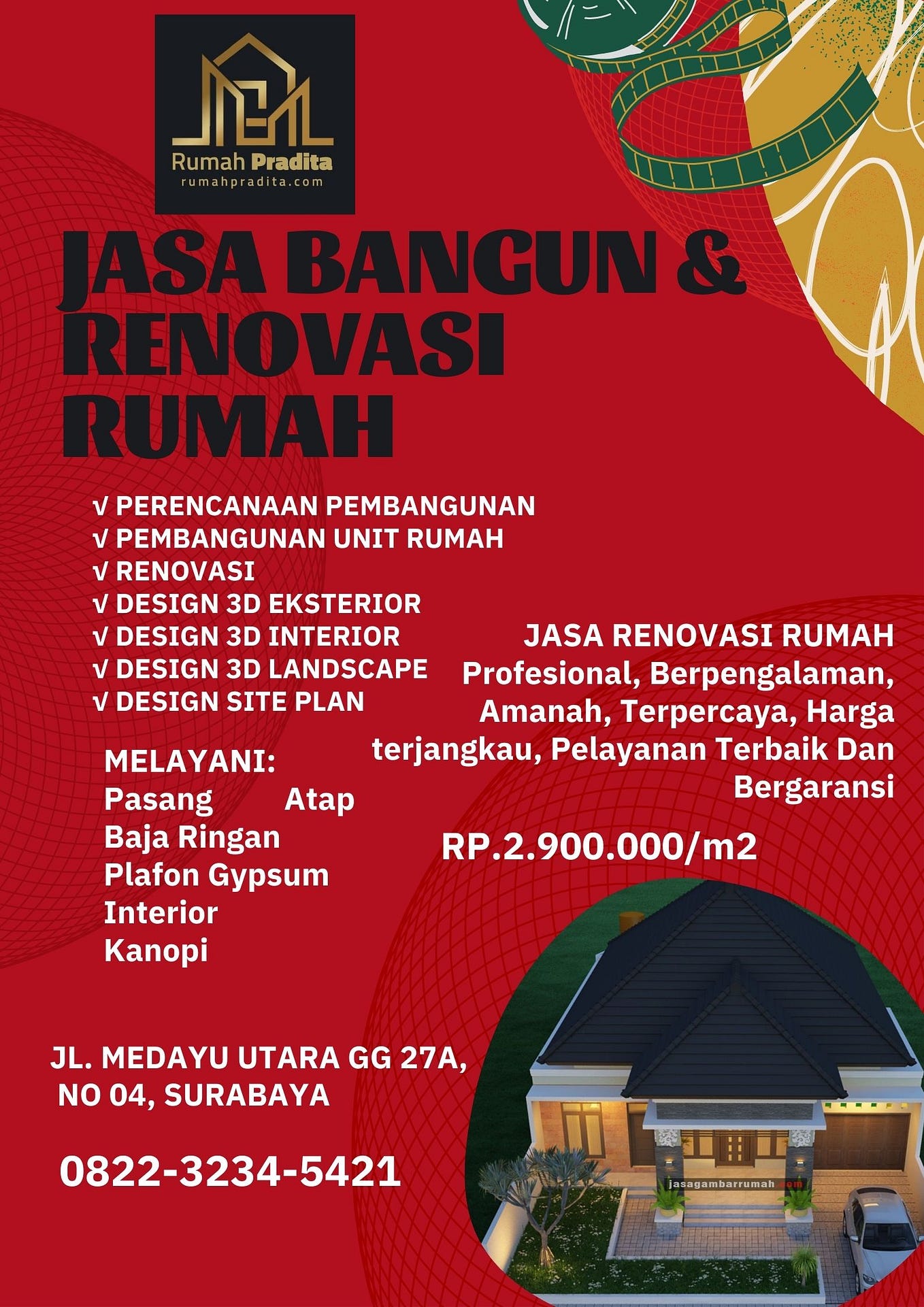 Termurah 082232345421 Rumah Pradita Biaya Bangun Rumah Minimalis 2 Lantai By