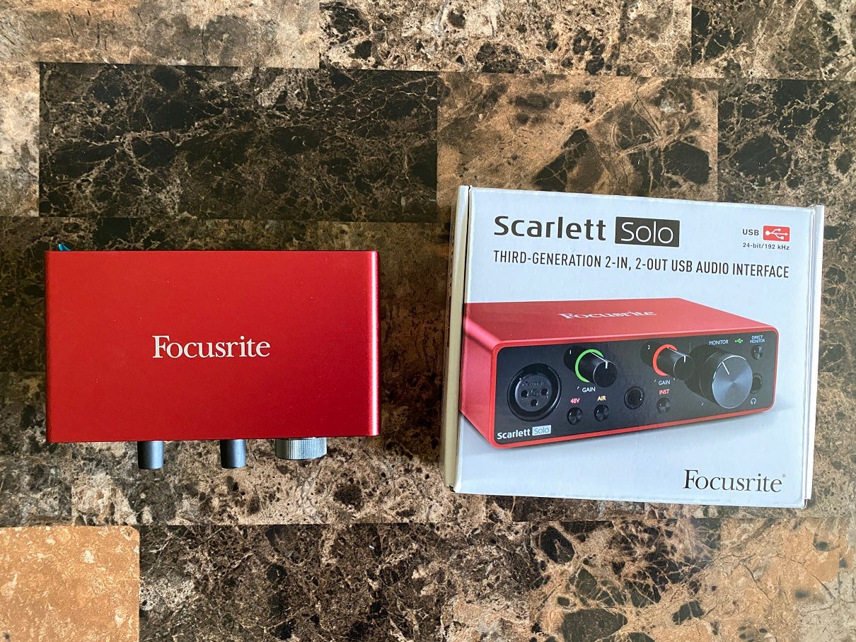Scarlett Solo G3 Usb audio interface Focusrite