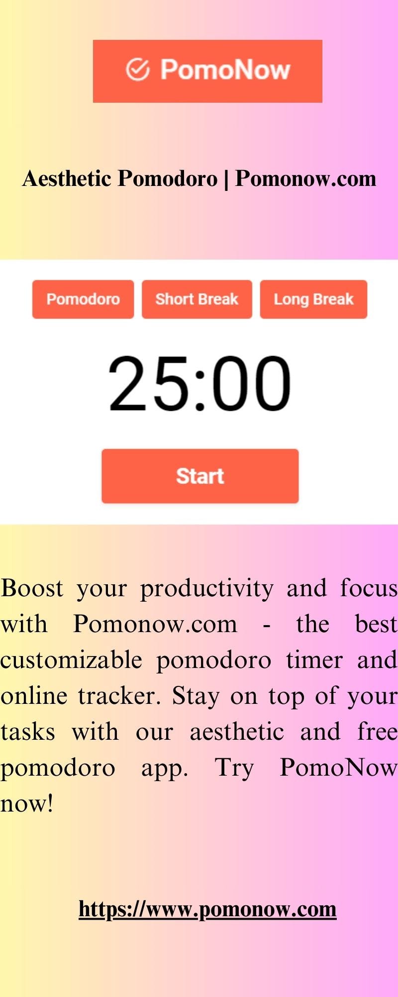 Pomodoro Aesthetic Pomonow Pomo Now Medium