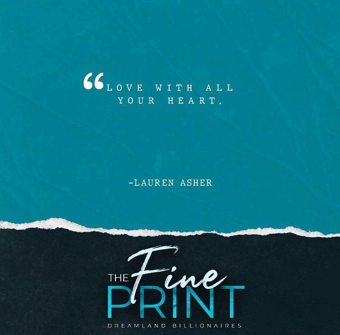 The Fine Print by Lauren Asher at editions_bmr, by Teresa Stewart