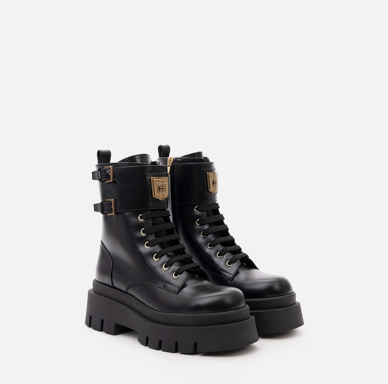Elisabetta Franchi Logo Strap Boots main image 0