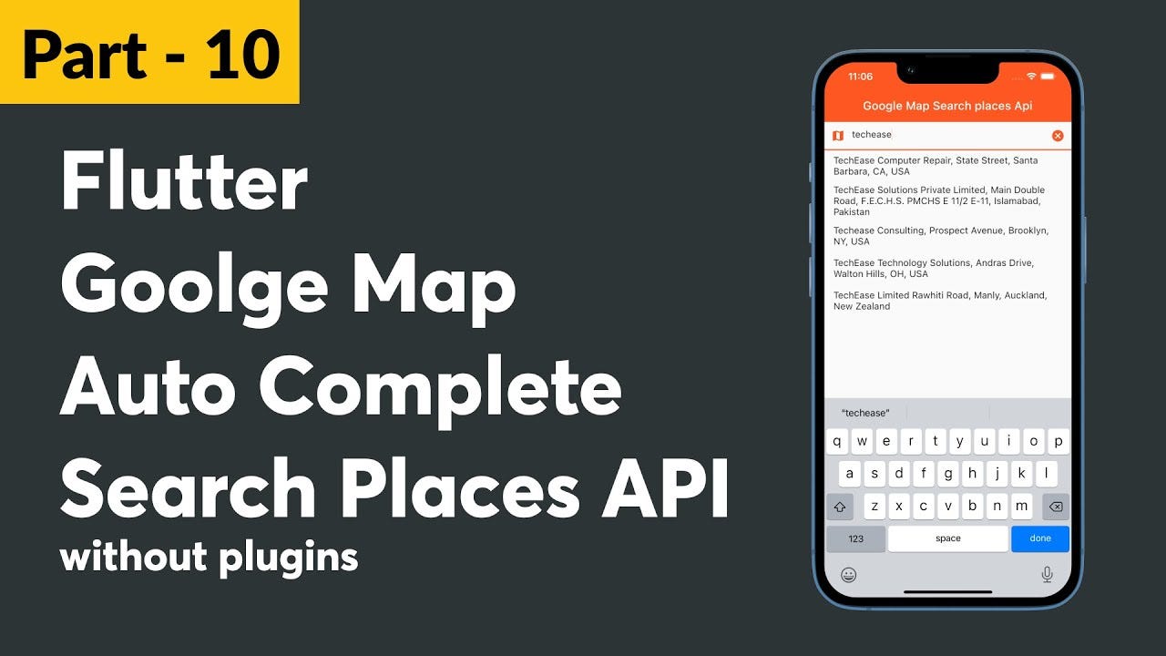 Integrating Google Autocomplete Places API in Flutter Without External Packages: A Comprehensive…