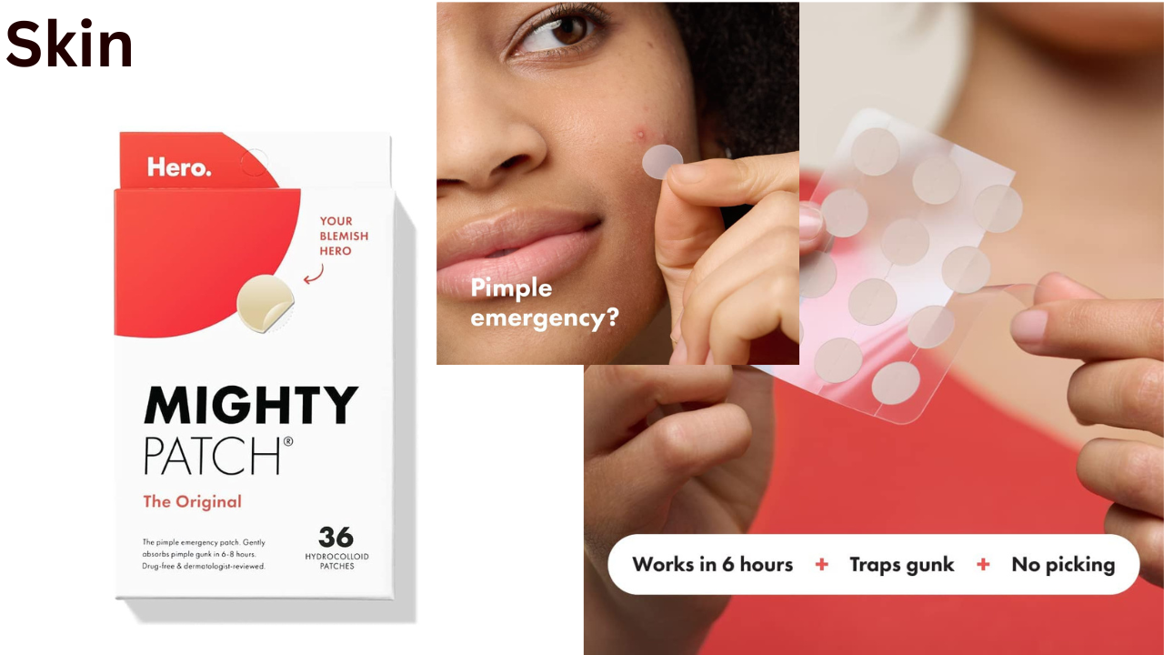 Mighty Patch Original from Hero Cosmetics - Hydrocolloid Acne Pimple Patch for Covering Zits and Blemishes, Spot Stickers for Face and Skin, Vegan