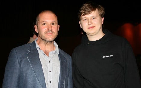 Me with Jonathan Ive at the premier of “Objectified” documentary by Gary Hustwit in London in 2009