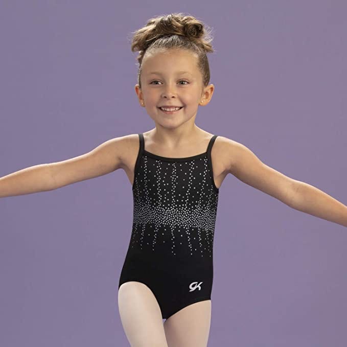 Flypigs Gymnastics Leotards for Girls Kids Shiny Long Sleeve Color Gradient Ballet Dance One