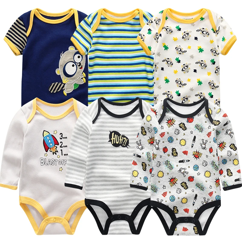 Baby Carrier Champion 5-Pack Long Sleeve Baby Bodysuit, Gender
