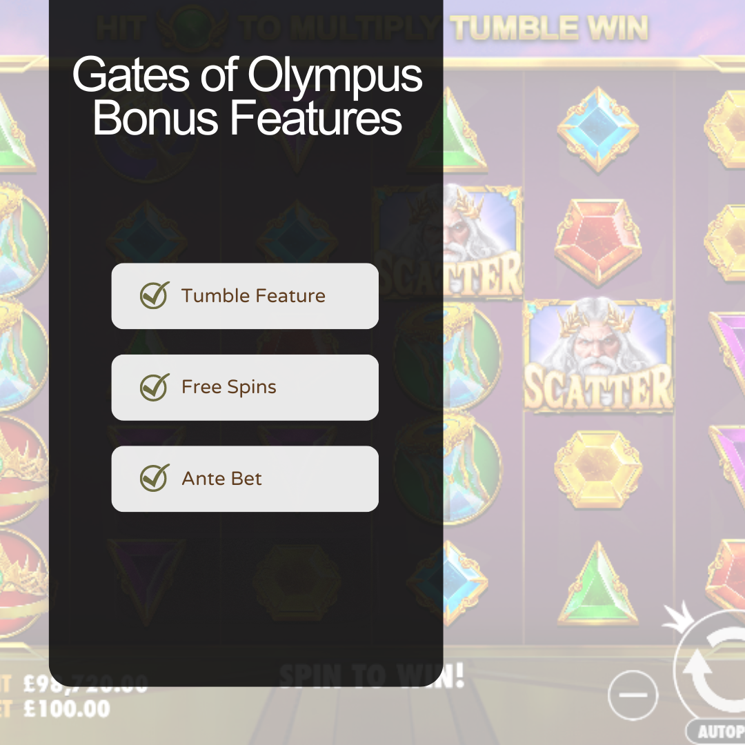 Gates of Olympus Bonus Features. Tumble Feature The Tumble feature ...