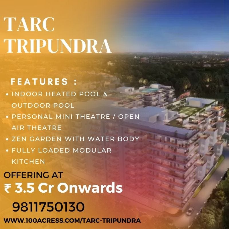 Tarc Tripundra — 3/4 BHK apartments in bijwasan road Tarc Tripundra