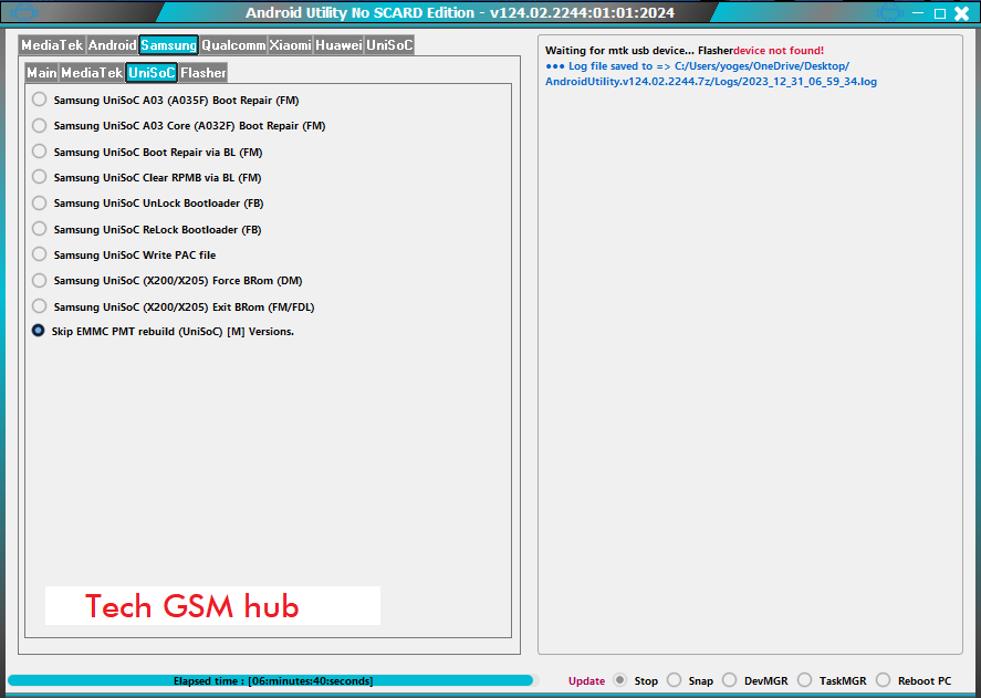 Android Utility Tool V124’s Latest Update in 2023 by Tech GSM hub