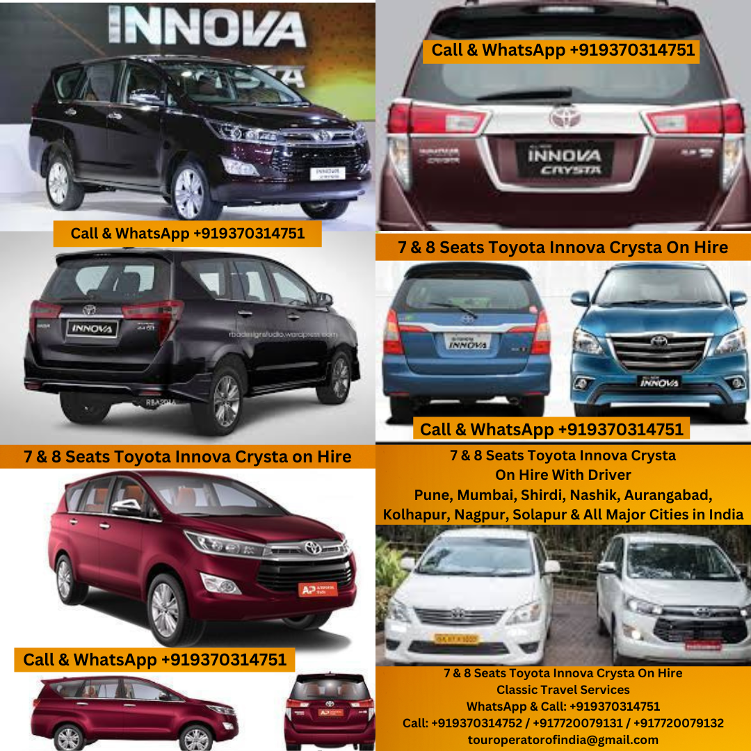 Toyota Innova Crysta Luxury Taxi Car Cab On Hire Rental With Driver