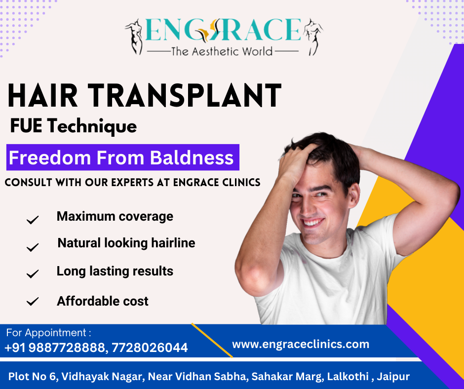 Alopecia in Jaipur. Hair Loss by Engrace Clinics Jaipur Dec, 2023