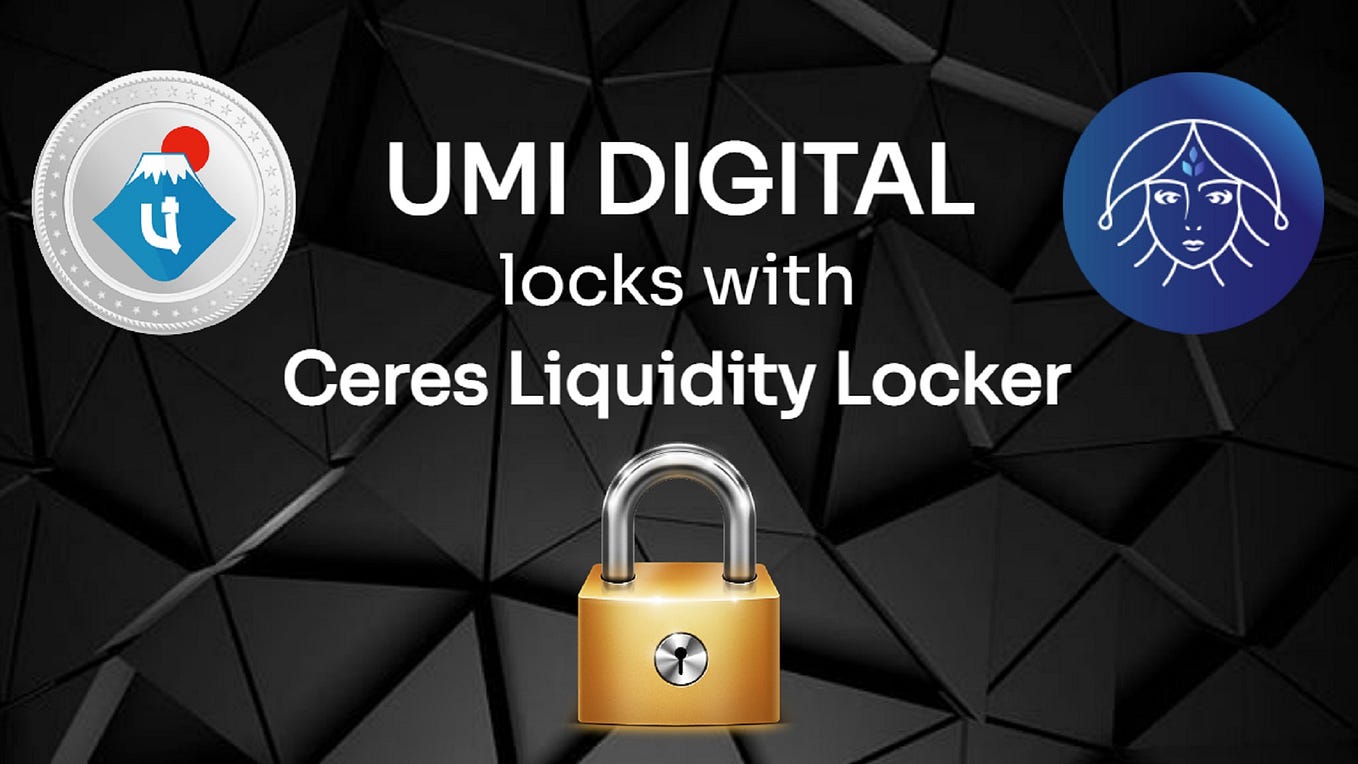 Umi Digital Token Locks Polkaswap Liquidity using Ceres tools