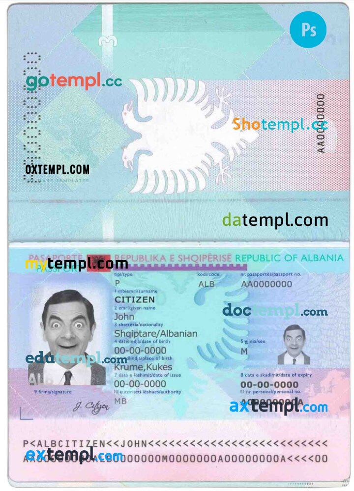 Afghanistan Passport Psd Download Template By Intempl Passport Templates Oct 2023 Medium