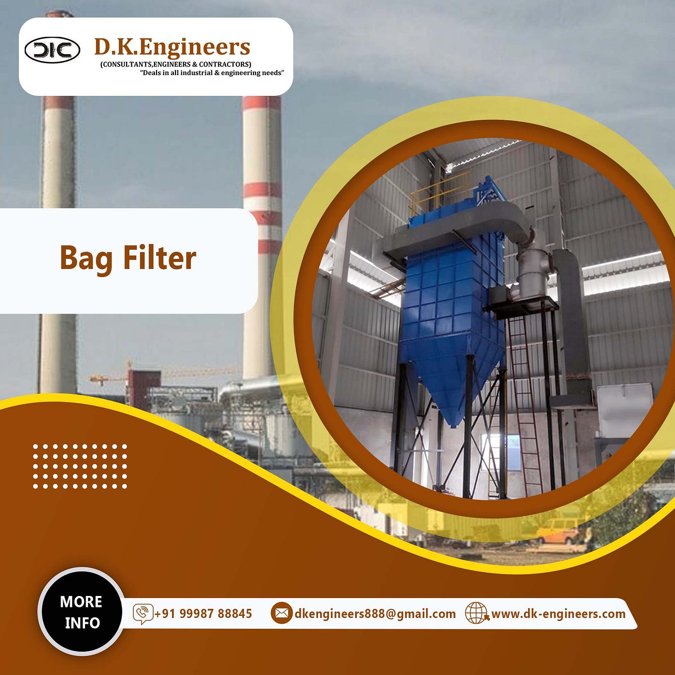 Industrial Chimney Exporter in Qatar by D K Engineers Industrial