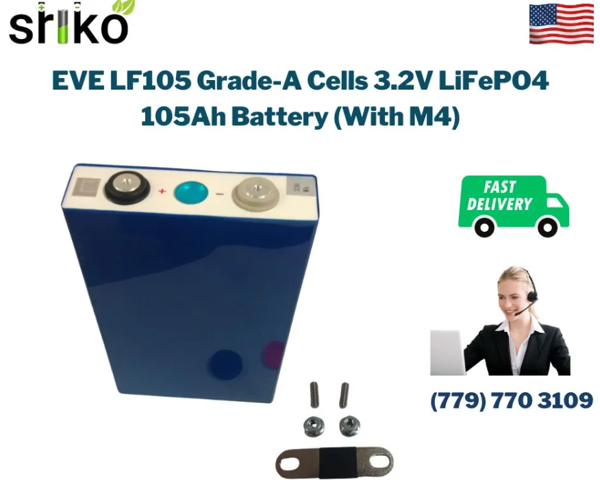 Power Your Golf Cart with the EVE LF105 Grade-A Cells 3.2V LiFePO4