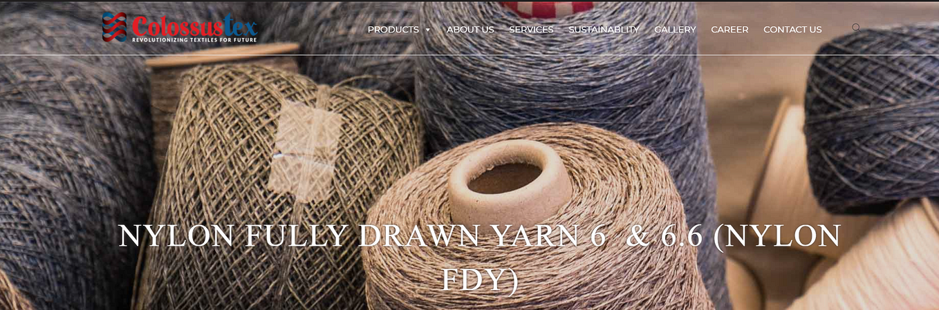 Nylon Fully Drawn Yarn 6 & 6.6 (Nylon FDY) - Colossustex