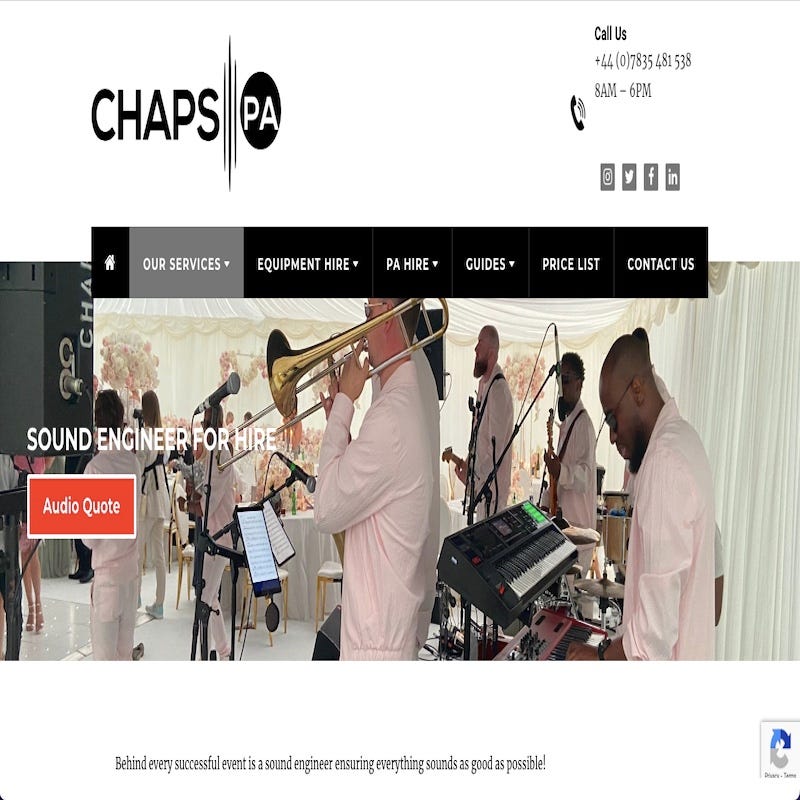 Audio Equipment Hire London Elevate Your Event with Chaps PA by