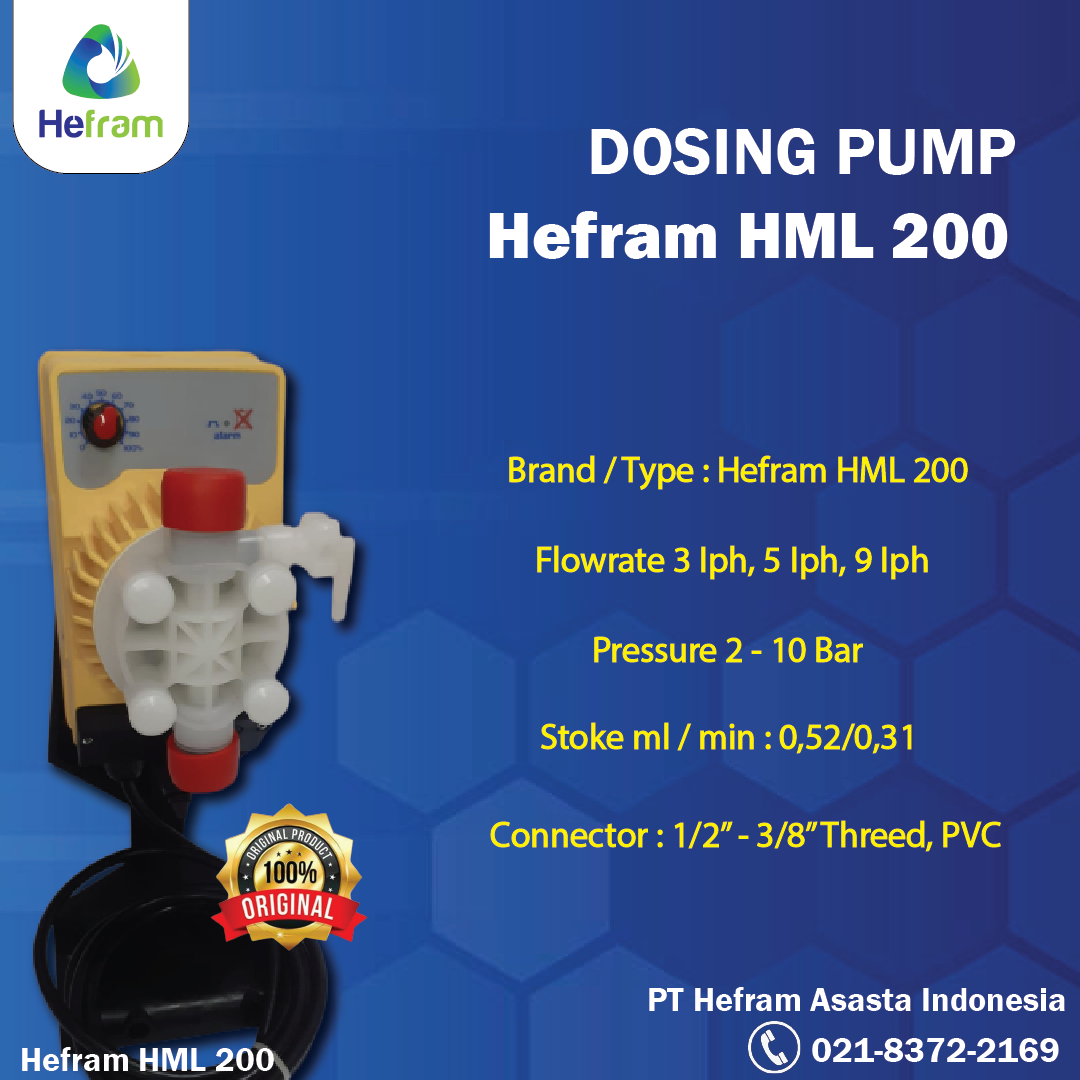 Dosing Pump Calculation — Hefram HML 200 by Tinahefram Medium