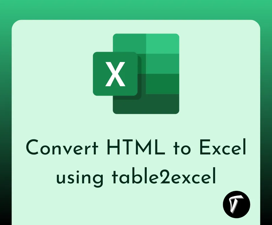 How to Convert HTML to Excel using table2excel