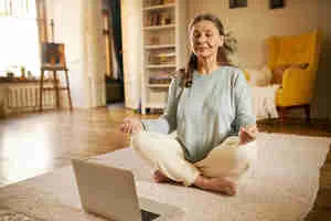 Woman meditating