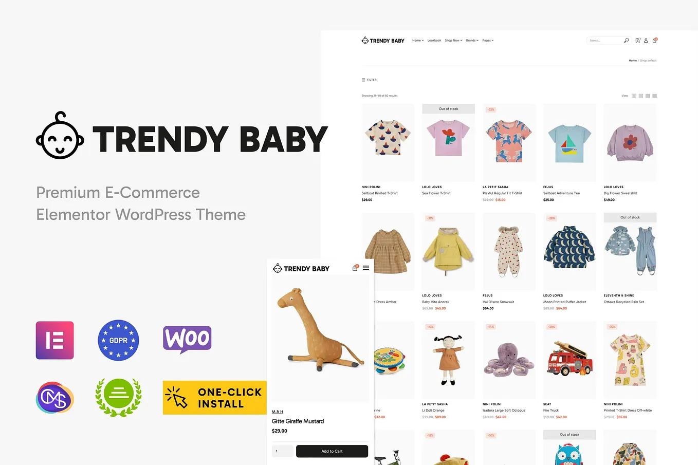 Trendy Baby — Children and Kids Store Theme