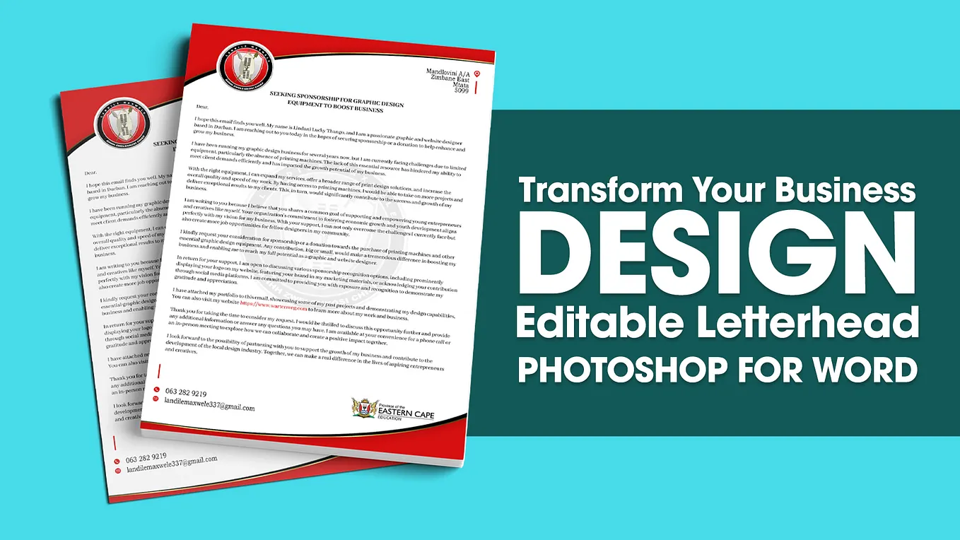 Design Letterhead in Adobe Photoshop Editable on Microsoft Word | by ...