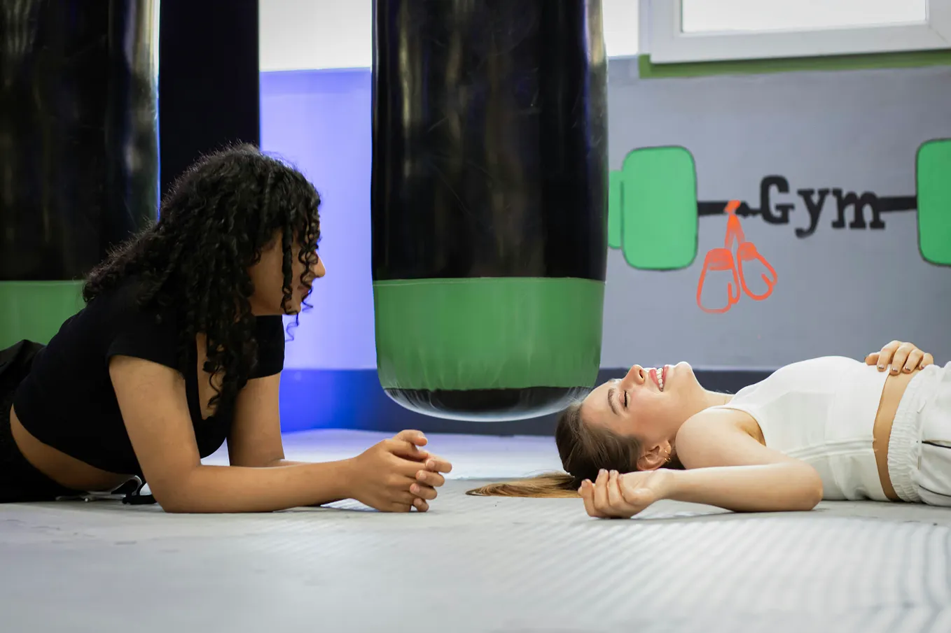 Exercise enthusiasts turn into couch potatoes at the gym.