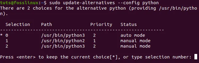 Switching between Python 2 and 3 versions on Ubuntu 16.04, 18.04 & 20.04