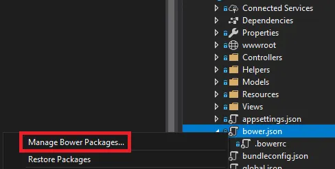 .NET Core — Bower