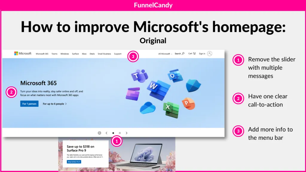 Microsoft’s homepage is terrible; here’s how we’d improve it | by ...