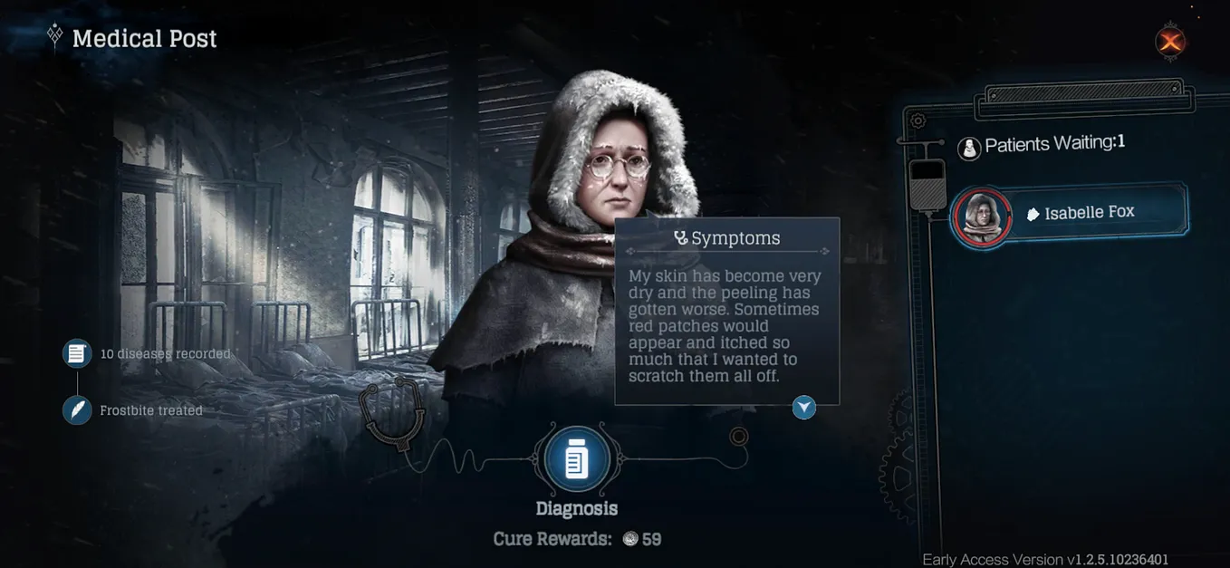 Frostpunk: Beyond the Ice — Cheat-sheet of diseases by people’s symptoms