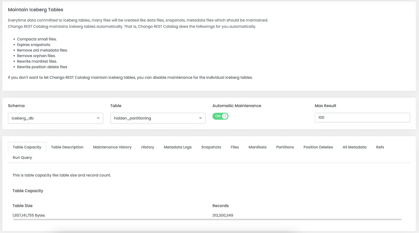 Automatic Iceberg Table Maintenance in Chango