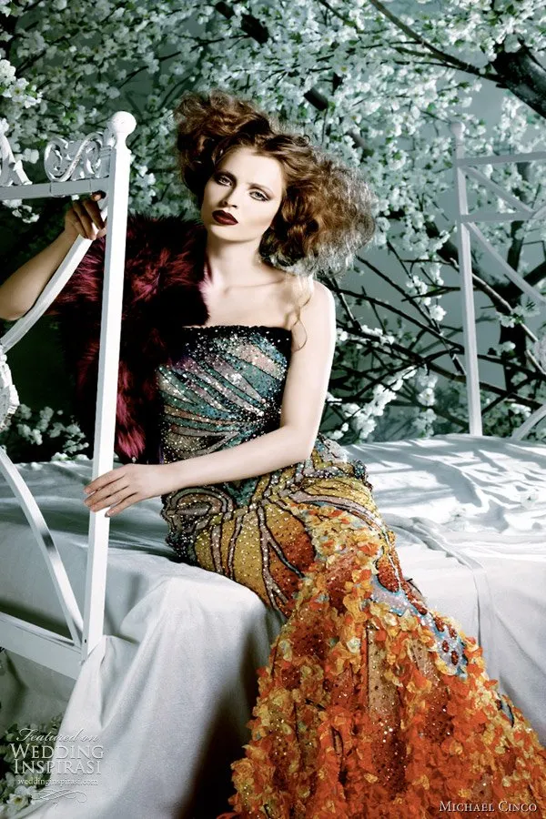 sachin and babi light blue dress Temperley Bridal 2012