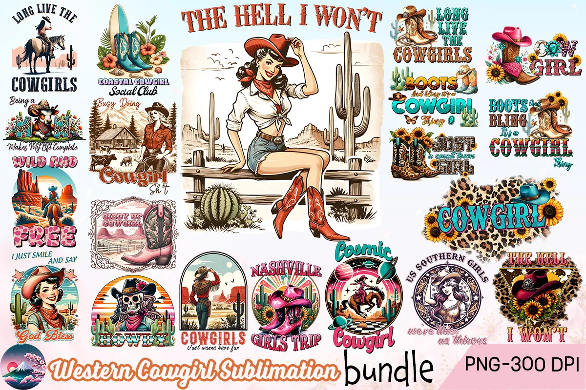 Western Cowgirl Sublimation Bundle Free