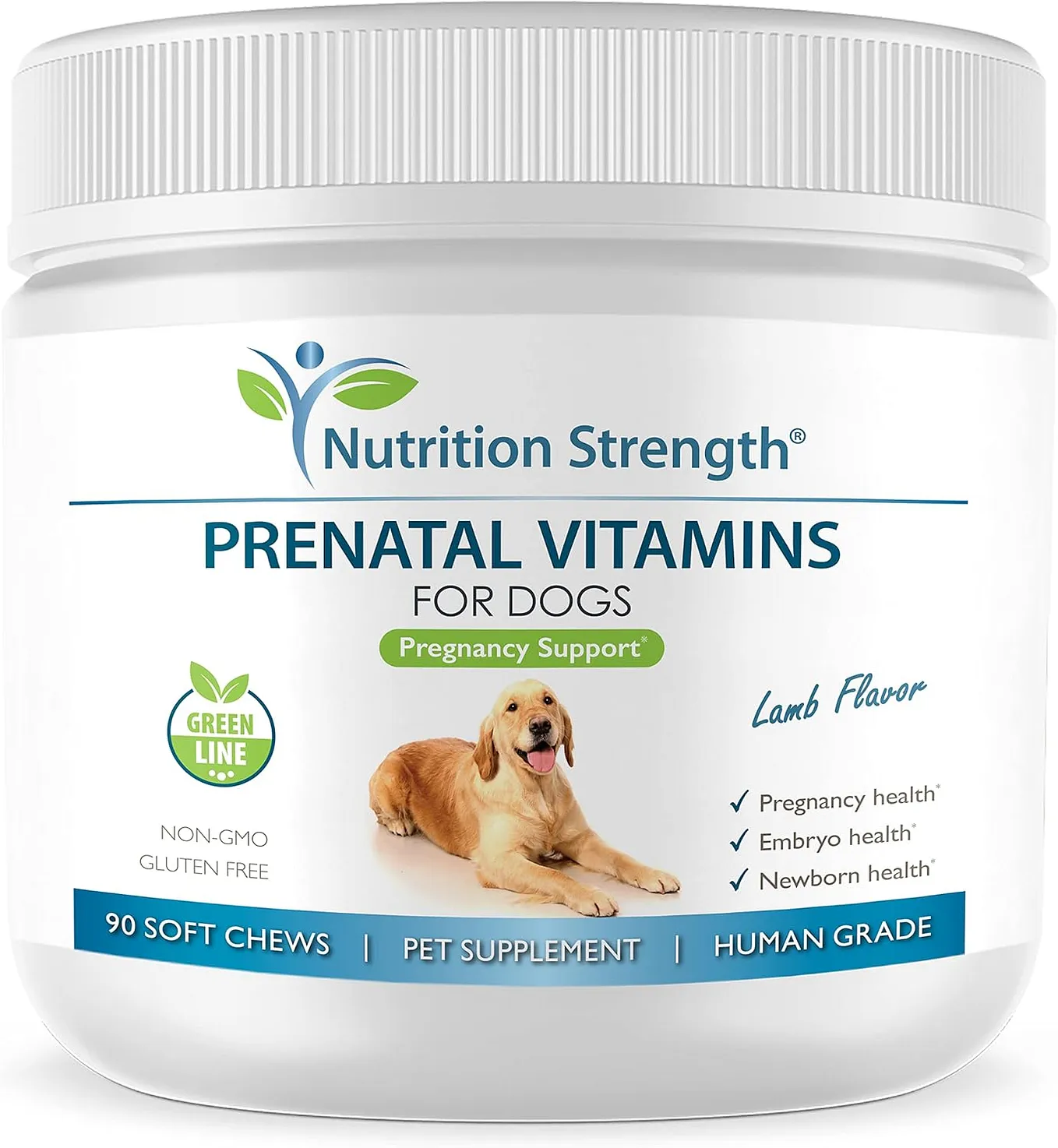 Prenatal Vitamins for Dogs to Support Development of Healthy Puppies, Promote Milk Production, with Folic Acid, Iron, Zinc, Iodine, B Vitamins for Pregnant Dogs, 90 Soft Chews